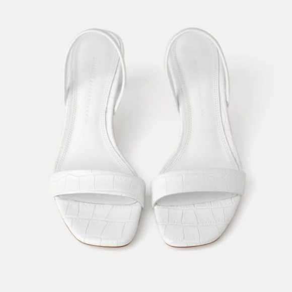 white zara sandals